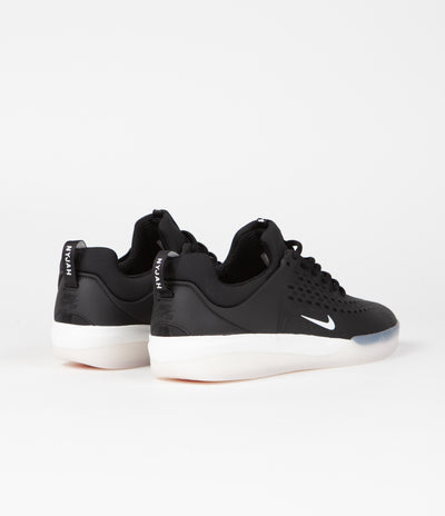 Nike SB Nyjah 3 Shoes in Black and White and Black - Summit White