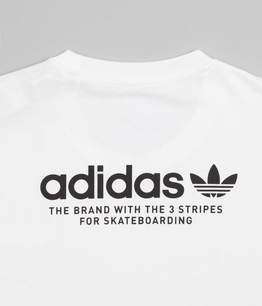 Adidas Logo T-Shirt White Black White Flatspot