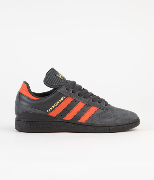 Adidas Busenitz Shoes - Carbon / Collegiate Orange / Core Black | Flatspot