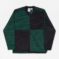 Adidas Checkered Club Long Sleeve Jersey - Collegiate Green / Black thumbnail