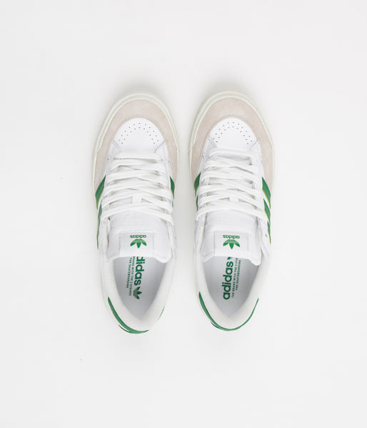 Adidas white sneakers with green shop