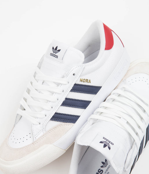 adidas gazelle silver green womens Adidas Nora Shoes - FTWR White / Shadow Navy / Scarlet