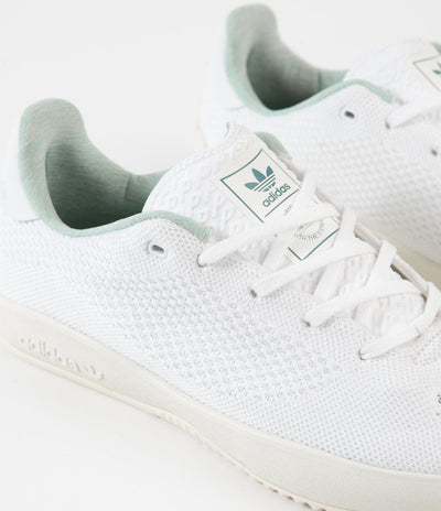 Adidas Puig Primeknit Primeblue Shoes in FTWR White and Hazy Emerald / Hazy Green