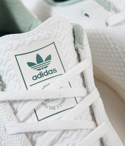 Adidas Puig Primeknit Primeblue Shoes in FTWR White and Hazy Emerald / Hazy Green