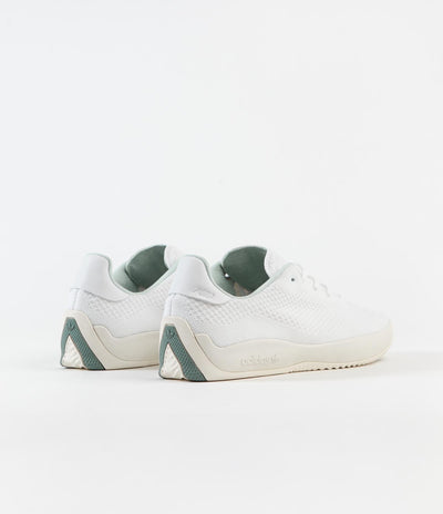 Adidas Puig Primeknit Primeblue Shoes in FTWR White and Hazy Emerald / Hazy Green