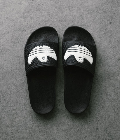 Adidas Shmoofoil Slides - Core Black / White / White | Flatspot