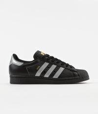 Adidas Superstar ADV 'Soto' Shoes in Core Black and Silver Metallic / Gold Metallic