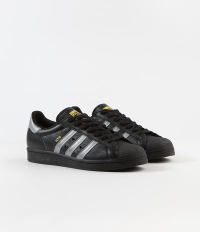 Adidas Superstar ADV 'Soto' Shoes in Core Black and Silver Metallic / Gold Metallic