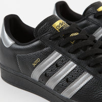 Adidas Superstar ADV 'Soto' Shoes in Core Black and Silver Metallic / Gold Metallic thumbnail
