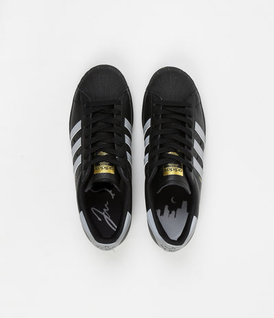 Adidas Superstar ADV 'Soto' Shoes in Core Black and Silver Metallic / Gold Metallic