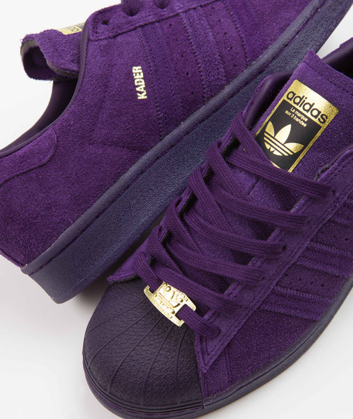 Adidas x Kader Superstar ADV Shoes - Dark Purple / Dark Purple / Gold | Flatspot Adidas x Kader Superstar ADV Shoes - Dark Purple / Dark Purple / Gold | Flatspot