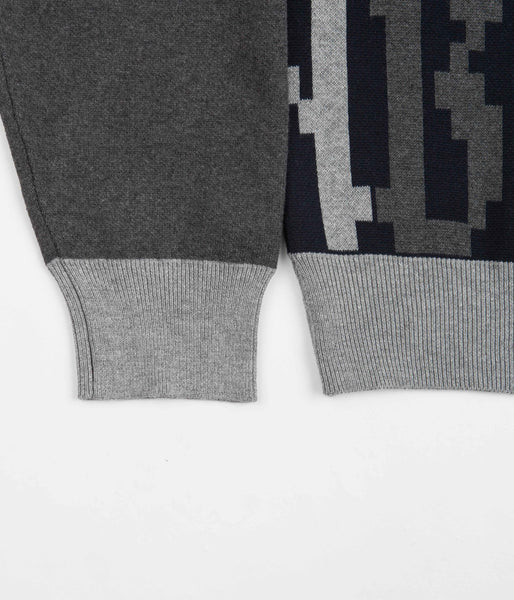 Black / Grey - Bronze 56K Old E Crewneck textured Sweatshirt