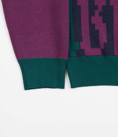 Bronze 56K Old E Crewneck Sweatshirt in Purple and Teal