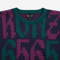 Bronze 56K Old E Crewneck Sweatshirt in Purple and Teal thumbnail