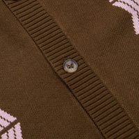 Butter Goods Club Knitted Cardigan - Chocolate thumbnail