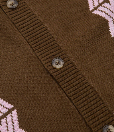 Butter Goods Club Knitted Cardigan - Chocolate