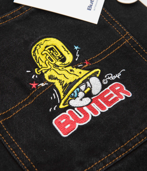 Butter Goods x The Smurfs Harmony Jeans Washed Black Flatspot