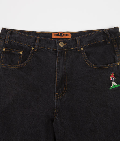 Butter Goods Mushroom Denim Pants Washed Black Flatspot