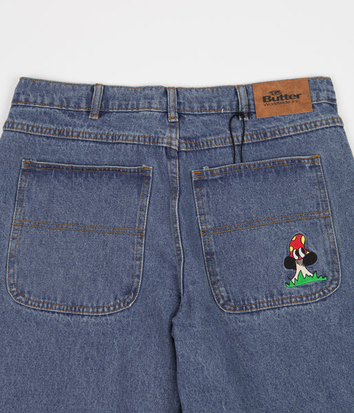 Butter Goods Mushroom Denim Pants Washed Indigo Flatspot