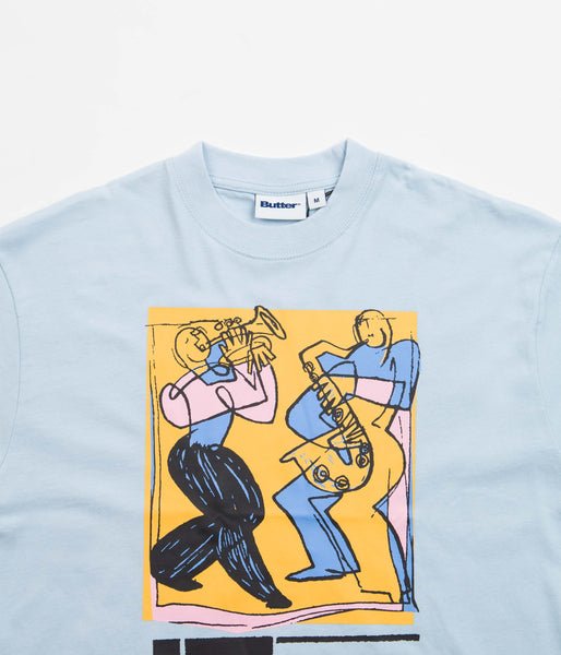 【BUTTER GOODS】 Organic Tee : Powder Blue butter-organic-t-shirt-powder-