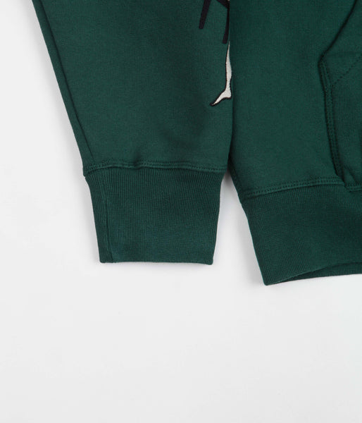 by Parra Life Experience Half Zip Sweatshirt - Pine Green