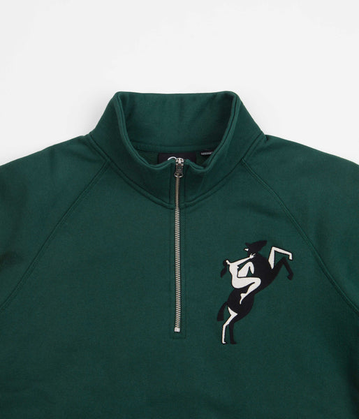 by Parra Worked P Striper 1/2 Zip Sweatshirt - Lavender