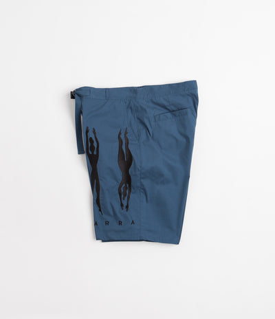 by Parra Zebra Striped P Shorts - Teal