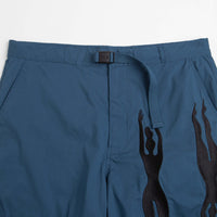 by Parra Zebra Striped P Shorts - Teal thumbnail