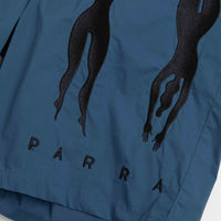 by Parra Zebra Striped P Shorts - Teal thumbnail