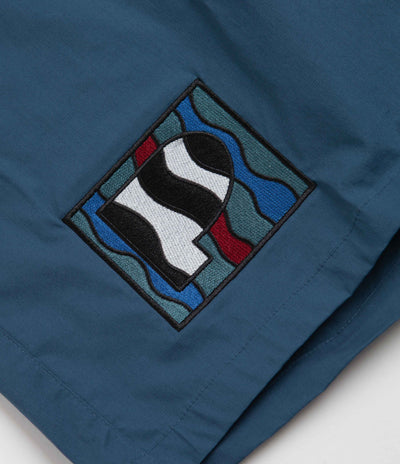 by Parra Zebra Striped P Shorts - Teal