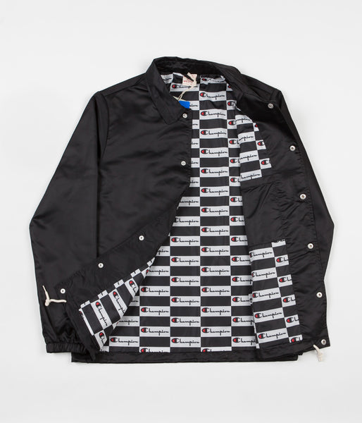 Black champion coach jacket clearance