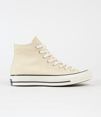 Converse CTAS 70's Hi No Waste Canvas Shoes in Lemon Drop and Egret / Black