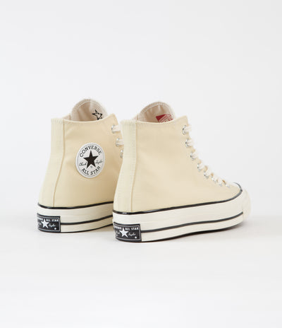 Converse CTAS 70's Hi No Waste Canvas Shoes in Lemon Drop and Egret / Black