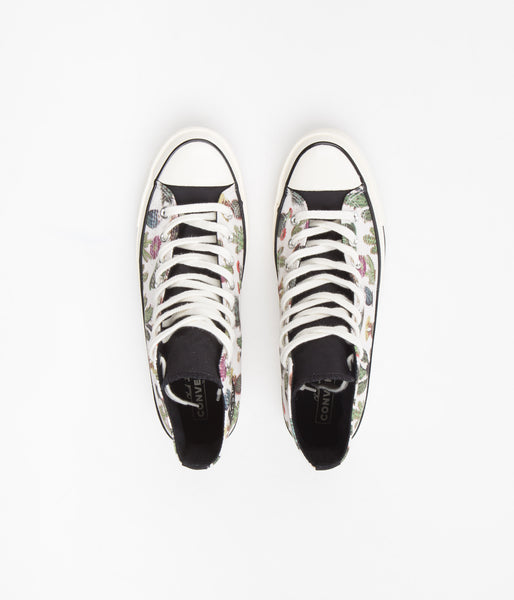 converse succulent print Converse CTAS 70's Hi Succulent Print Shoes - Egret / Black / Egret