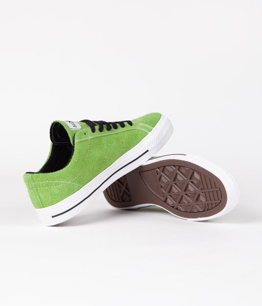 Converse x Stussy One Star Pro Ox Shoes Green Flash White