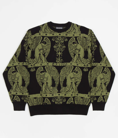 GX1000 JACQUARD CREWNECK / BLACK