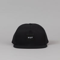HUF Box Logo Snapback - Black thumbnail