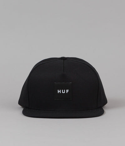 HUF Box Logo Snapback - Black