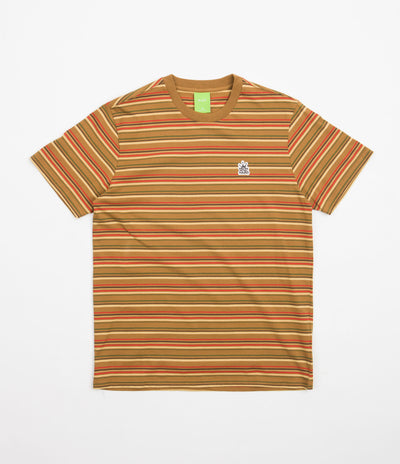 HUF Crown Stripe Knit T-Shirt in Burnt Orange