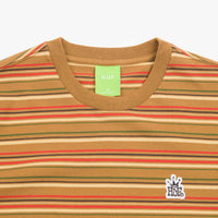 HUF Crown Stripe Knit T-Shirt in Burnt Orange thumbnail