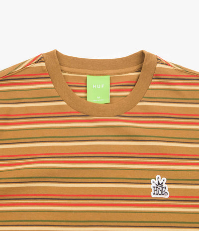 HUF Crown Stripe Knit T-Shirt in Burnt Orange