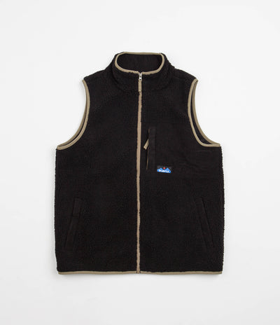 Kavu Cooper Fleece Vest in Black