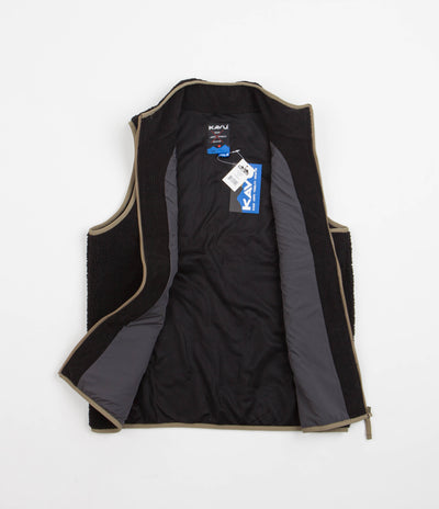 Kavu Cooper Fleece Vest in Black