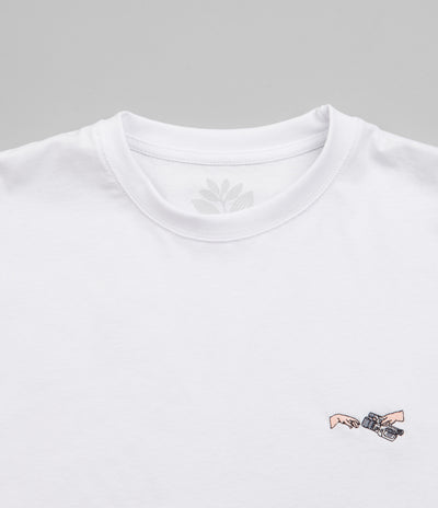 Magenta God's Plan T-Shirt in White