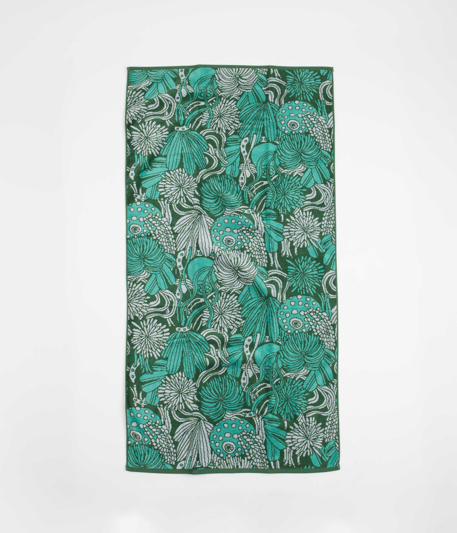 Mollusk Tidepool Towel in Blue and Green