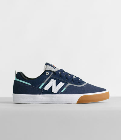 New Balance Numeric 306 Jamie Foy Shoes in Navy and White / Gum