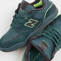 New Balance Numeric x Primitive 1010 Tiago Lemos Shoes in Deep Teal and Lime Green thumbnail