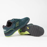 New Balance Numeric x Primitive 1010 Tiago Lemos Shoes in Deep Teal and Lime Green thumbnail