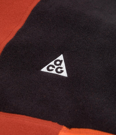Nike ACG Polartec Wolf Tree Hoodie in Cinnabar and Black / Rush Orange / Dutch Blue