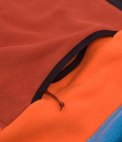 Nike ACG Polartec Wolf Tree Hoodie in Cinnabar and Black / Rush Orange / Dutch Blue